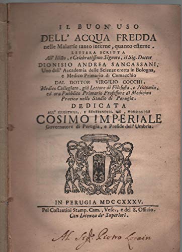  Il buon uso dell\'acqua fredda nelle malattie tanto interne quanto esterne