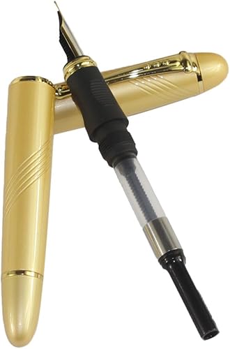 Miniatura 4 de Gullor Jinhao 450 pluma estilográfica normal de oro con 5 cartuchos de tinta de color