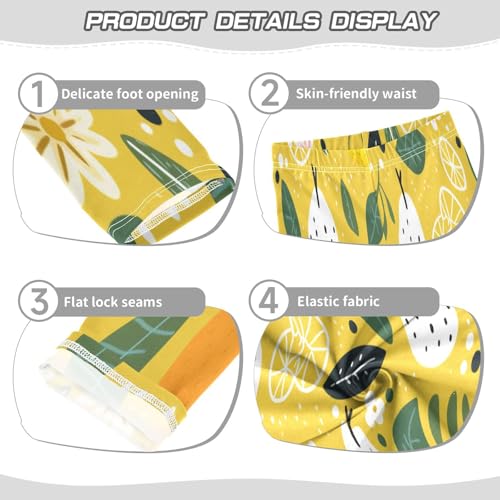 Bolaz Toddler Girls Leggings Printed Yoga Pants Leggings Pear Lemon for Kids3