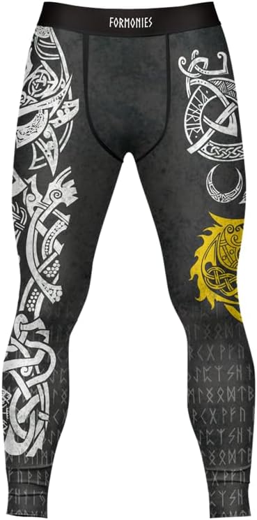 Viking Men's Compression Spats BJJ Men Tights for Working Out Training MMA Jiu Jitsu Grappling