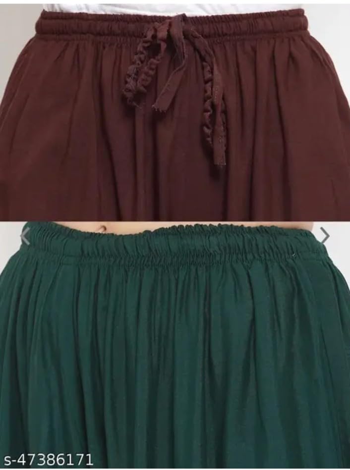 Image of Women's Jumbo Combo Palazzo | Extra Wide Leg Flared Ethnic Trousers | Pack of High Waist Relaxed Fit Palazzos for Women | Stylish Plain Solid Color Bottom Wear for Kurti & Tops | Jumbo Value Pack