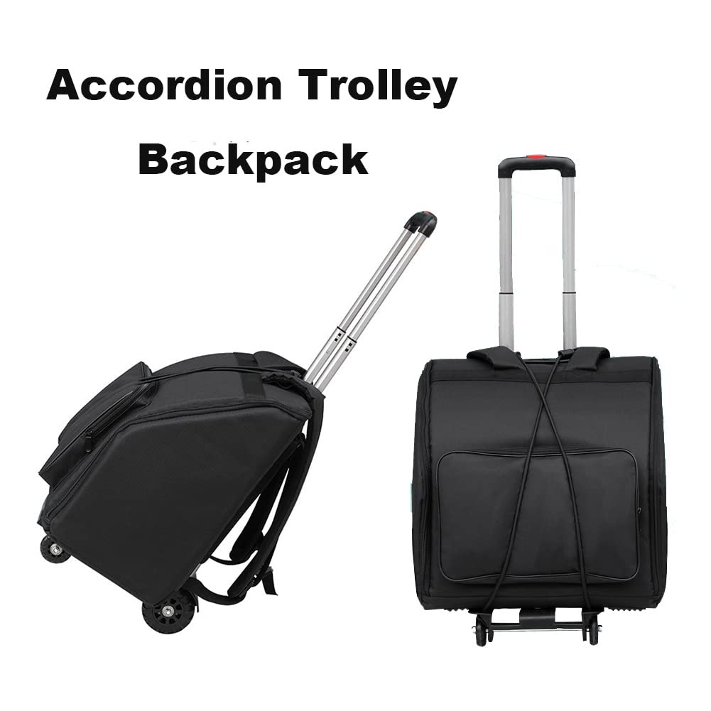 Akkordeontasche mit Riemenscheiben, Rucksack, wasserdicht, verdicktes Oxford-Material, Zubehör für Akkordeons, Musikinstrumente, Schwarz (Size : 120 Bass)