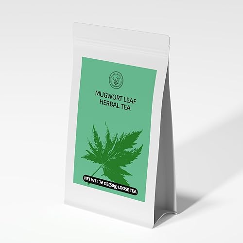 HANFANGLING Té de hierbas de hoja de artemisa brotes naturales de artemisa de hoja suelta 1.76oz