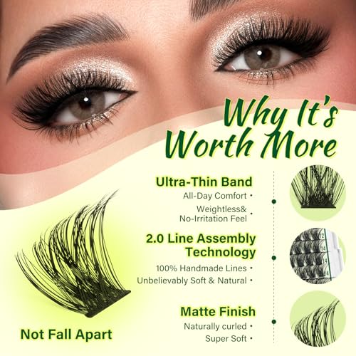 Image of KEYYOU Enchantress Lash Clusters Kit Layered Wispy Clusters for Full Volume