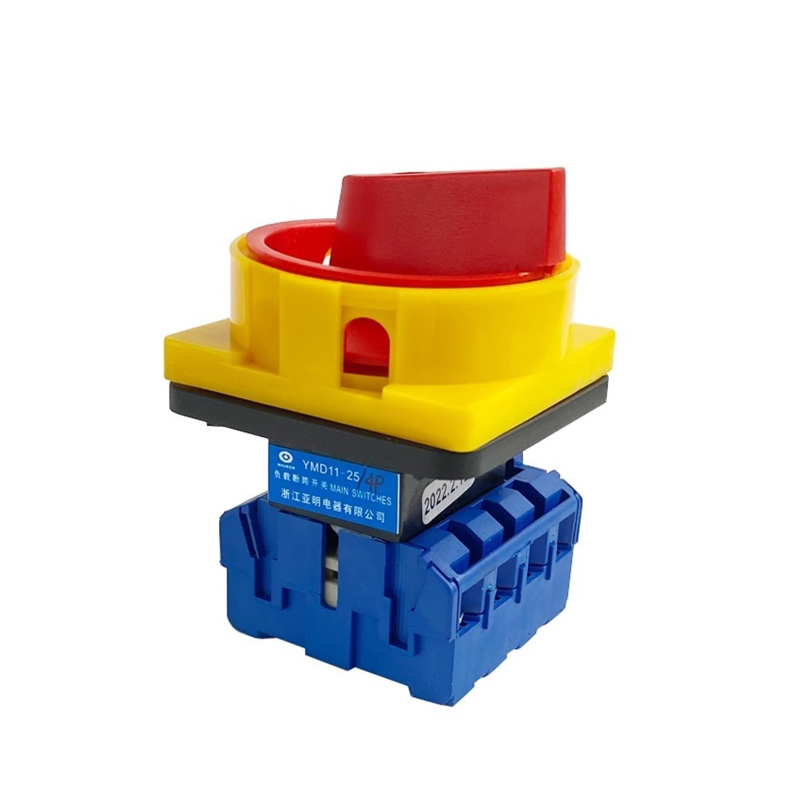JGNAYRKJQI Isolator Switch On-Off 2 Position 4P 25A Manual Transfer Rotary Padlock Cam Changeover Selector YMD11-25