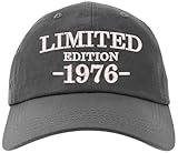 Cap 1976-50th Birthday Gifts, Limited Edition All Original Parts Baseball Hat 1976-EM-0004-Gray