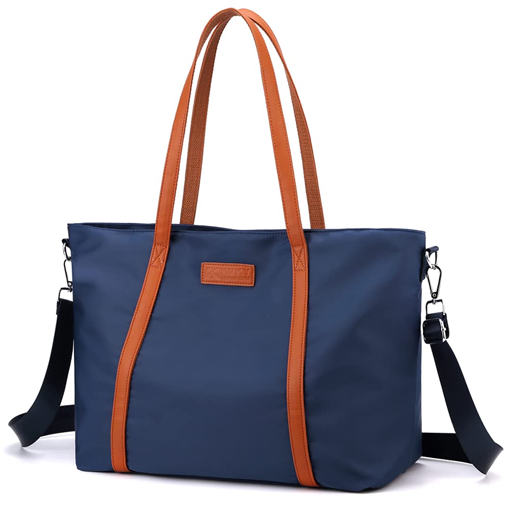 zhongningyifeng Bolsa de transporte para mujer de nailon de 15,6 pulgadas, portátil, bolso de hombro, bolso de mano para trabajo de viaje