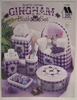 Gingham Bath Set Plastic Canvas (Craft Book) B000NZXPU4 Book Cover