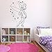 Tianpengyuanshuai Aile Magique Wall Sticker Enfant Chambre fée Fille décoration de la Maison Adolescent Chambre Mur Vinyle Autocollant Mural 85X57 cm