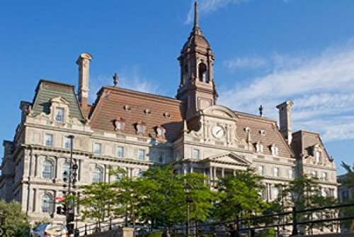 Posterazzi Hotel De Ville Montreal Canada Poster Print by Jamie & Judy Wild, (25 x 17)