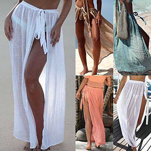 Vestido de playa largo y transparente con diseño de blusa bikini para mujer 4