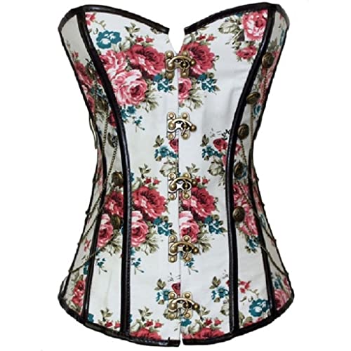 Bustier Corset Gothique à Fleurs Shaper Chic pour Soirée Alternative