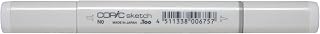 COPIC Marcador Sketch Ponta Dupla Redonda e Chanfrada, Cor N0 Neutral Gray 0, 1 unidade