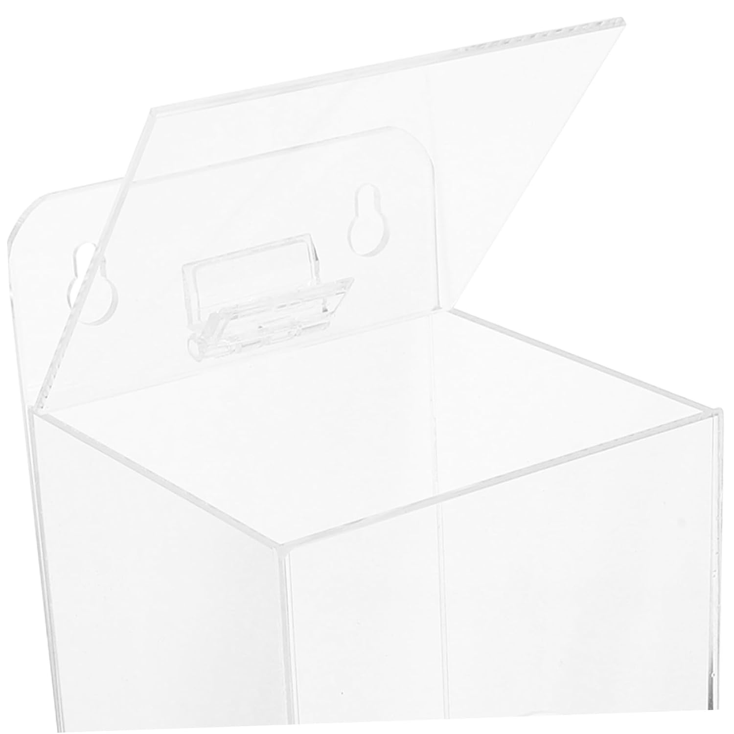 Wall-Mount Acrylic Face Mask Dispenser Box with Single Compartment 100x95x240mm, Mask Organizer for Clinic, Office, and Home Storage