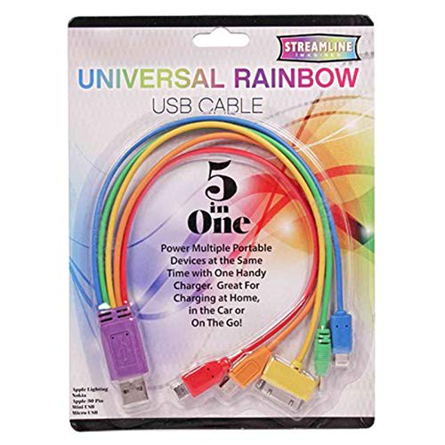 Universal 5 in 1 USB Rainbow Charger