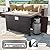 Kullavik 8 Pieces Outdoor Patio Furniture Set Sectional Rattan Sofa Brown Manual Wicker Patio Conversation Set with 43" Gas Propane Fire Pit Table,Sand