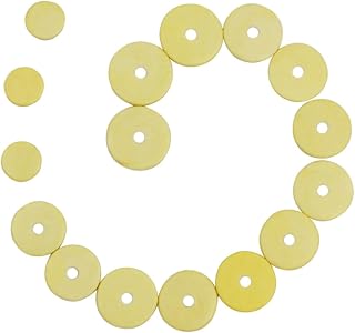 Toyvian Juego de 16 Piezas de Almohadillas para Flauta Piezas de Reparación de Flauta Almohadillas de Repuesto de Color Amarillo Claro para Accesorios de Instrumentos de Viento de Madera