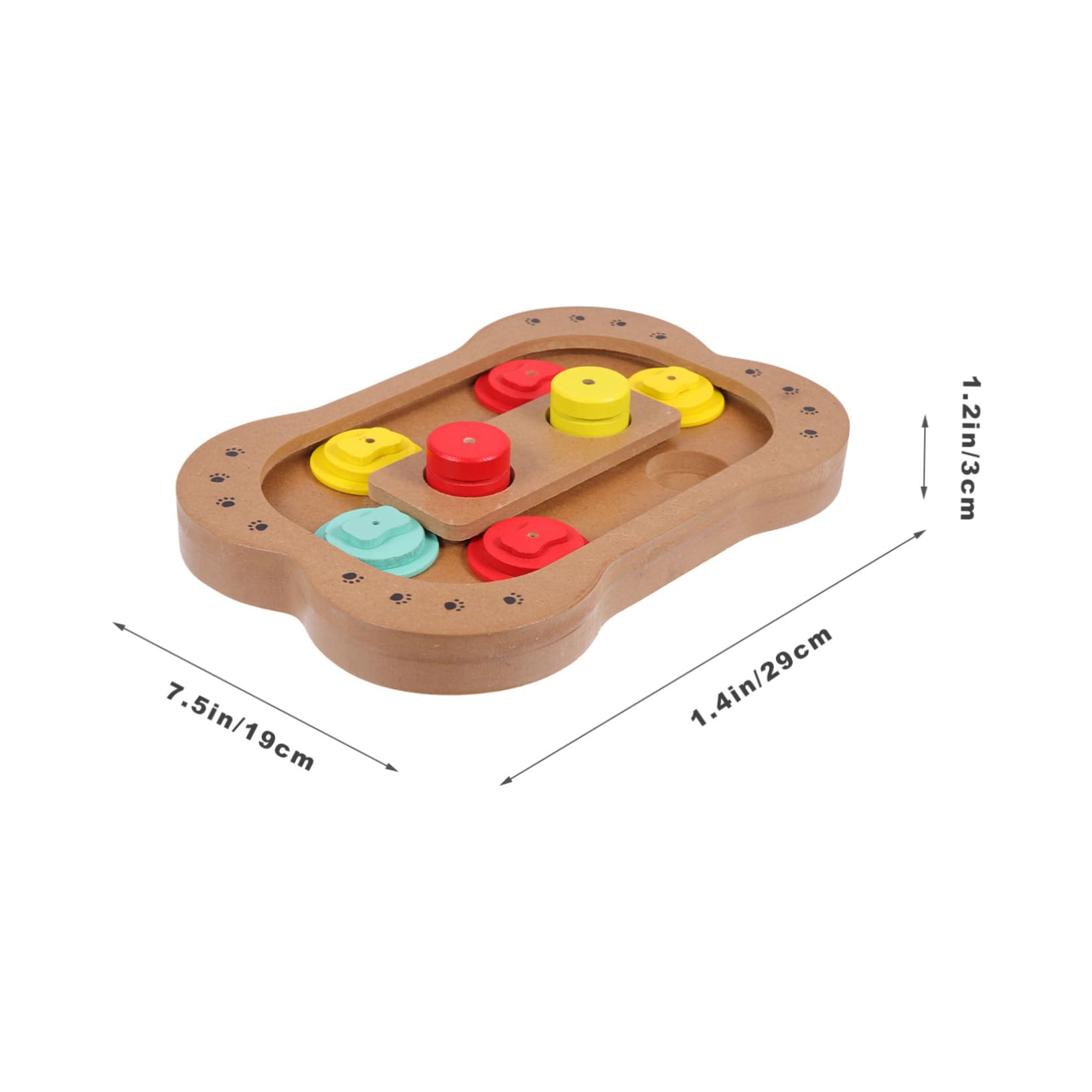 COLLBATH Holz Knochen Spielzeug mit Slow Eating Funktion für Hunde Intelligenter Futterautomat zum Langsamen Fressen