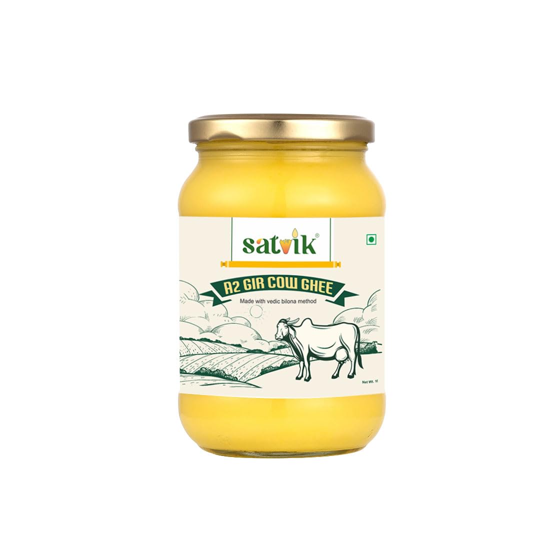 Satvik Pure Ghee A2 Gir Cow Ghee 500gm Churned from Vedic Bilona Method | Bilona Ghee | A2 Cow Desi Ghee 500ml (B0CKHGW3K3) Amazon Price History, Amazon Price Tracker