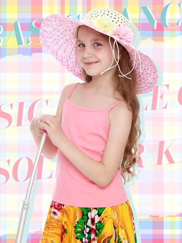 Image of SATINIOR Girls Camisoles Undershirts, Girls Dance Tank Top Sleeveless Spaghetti Strap Tank Top for Dancewear, Toddler
