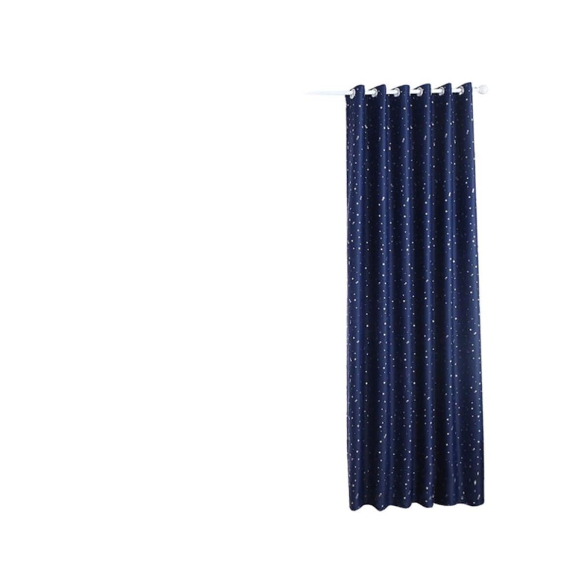 Rideau perforé bleu foncé étoiles en tissu délicat et magnifique de haute qualité