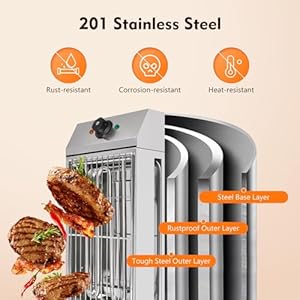 Electric Indoor Grill 2 in 1 Indoor Grills for Kitchen with Grill Net Oil Pan 1500W Electric Indoor Grill