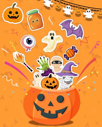 300 PCS Halloween Pumpkin Stickers,Waterproof Vinyl Water Bottle Stickers - image 7