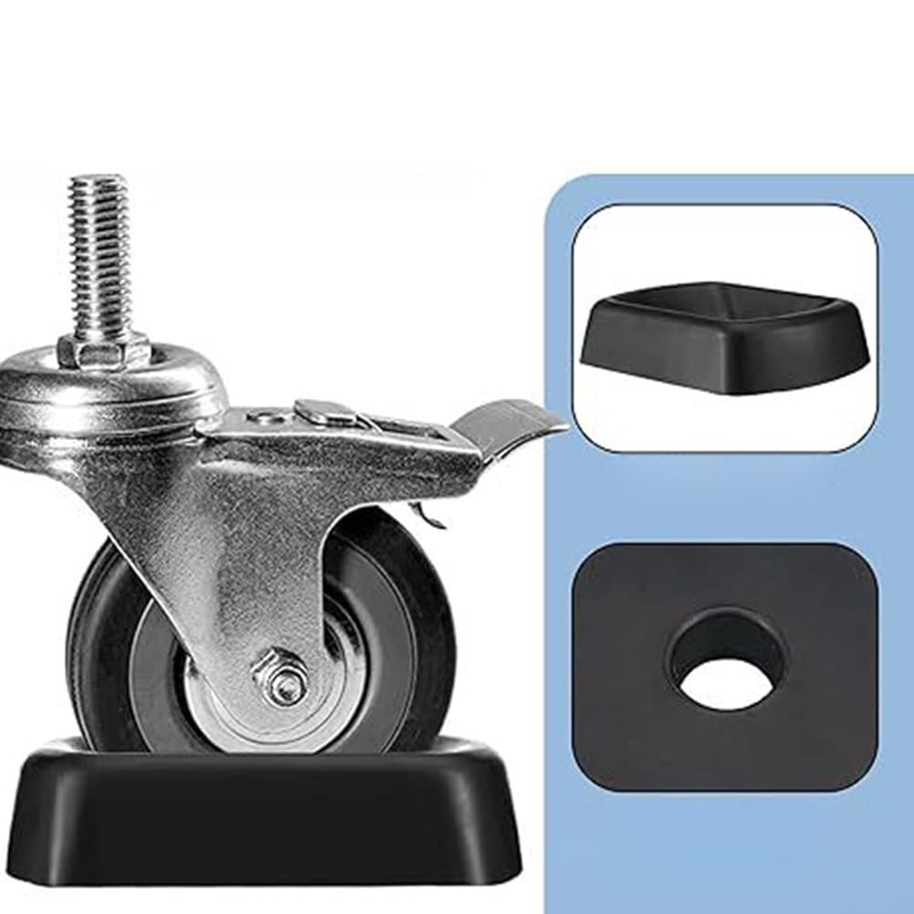 Lot de 2 cales de roue en caoutchouc robuste pour roulettes de 15,2 cm, pour remorques de camping-car et bateau (2 pièces)