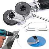 Electric Drill Shears Attachment Cutter Nibbler, Metal Nibbler Drill Attachment, Electric Drill Hinge Jig Drill Guide Set (Metal)