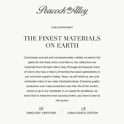 Peacock Alley Alyssa Coverlets - Geometric Textural Detailing Luxury Bedroom Decor - 100% Long-Staple Cotton, Imported from Portugal