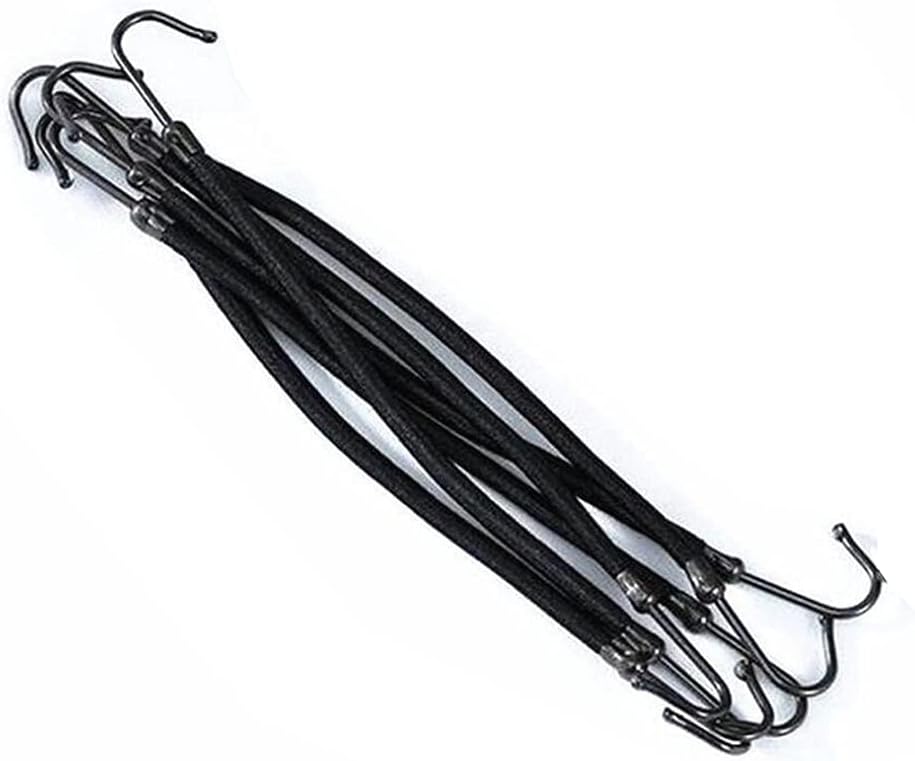 10 PCS Black Hair Hook Hair Ties with Hooks Elastic Hair Styling Rubber