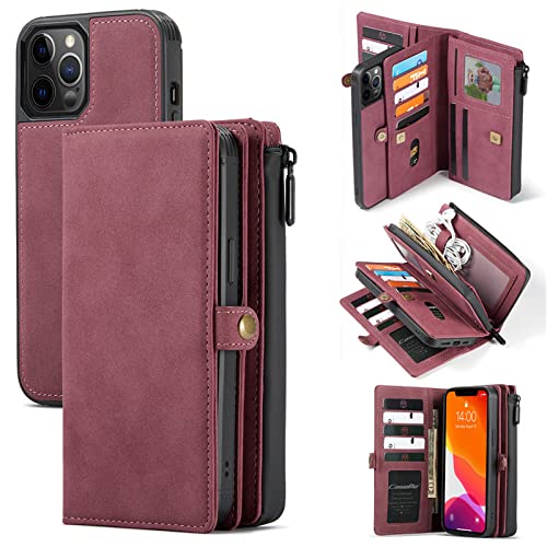 Housse portefeuille iPhone 13 en cuir avec zip pour libérer vos poches en ville