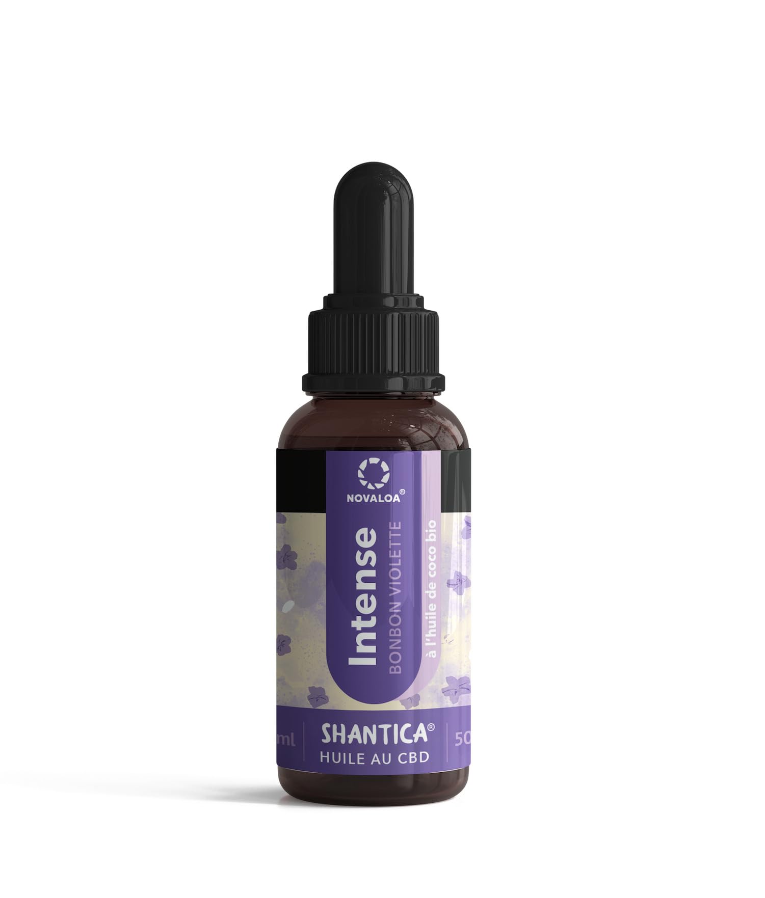 Huile L'Intense - À Partir d'Huile de Graines de Chanvre Pressées à Froid 5000mg - Bonbons Violettes & Fruits Rouges - Fabriquée en France - 10 ml