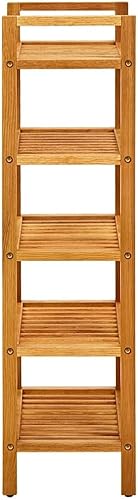 Miniatura 4 de vidaXL Zapatero de madera de roble macizo, para jardín, hogar, interior, ropero de almacenamiento, organizador de muebles con 5 estantes de 39.3