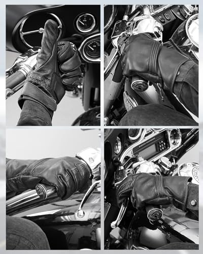 Benlari Mens Winter Warm Motorcycle Gloves Rainproof Riding Gloves With Touchscreen thumb #5