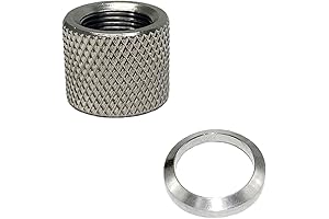 1/2 inch x 28 Thread Protector with Crush Washer (Stainless Steel, Silver)