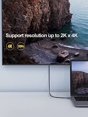 Cablecreation Displayport To Hdmi Cable 3 Ft, Dp 1.2 To Hdmi 4K@30Hz Gold Plated Cable, Unidirectional 4K & 3D Audio/Video Converter, 0.915M / Black #TOP4