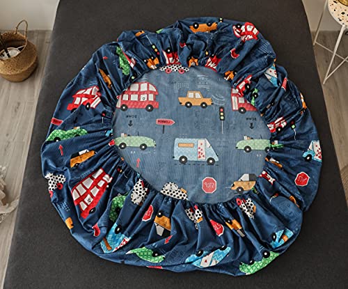 Damier Kinder Spannbettlaken 90x200cm Cartoon Auto Cars Muster Spannbetttuch Weiche Microfaser Kids Jungen Bettlaken geeignet für Matratzen bis 30cm - Image 8