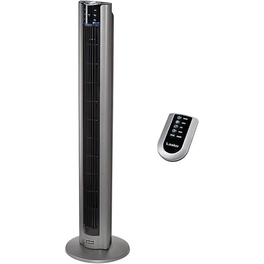 Lasko 48 Xtra Air Tower Fan with Fresh Air Ionizer Timer an