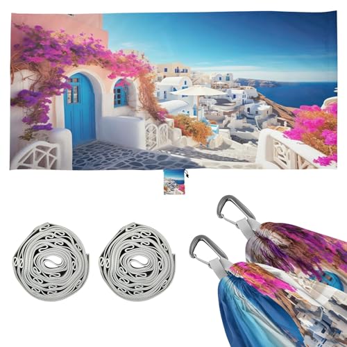 Takiito Mediterranean Town Hammock 330 lb Capacity Travel Camping Hammock with Tree Straps, Portable Lightweight for Outdoor Beach Backpacking Backyard Patio