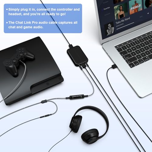 Câble Chat Link Pro pour enregistrer le chat vocal PS5 sur HD60 X - 4
