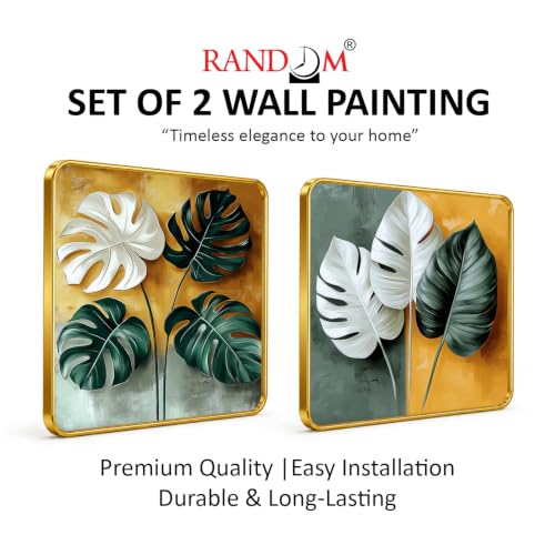 Image of RANDOM Premium Square Wall Painting Set of 2, 38 x 38 cm (Premium painting set of 2)