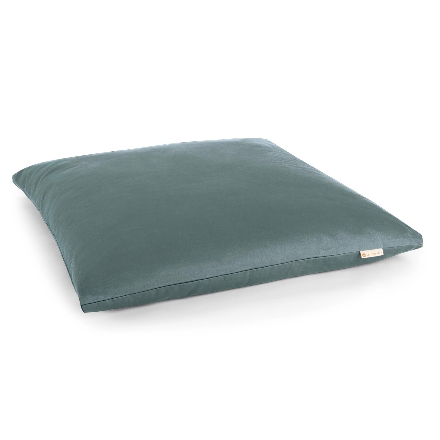 Lotuscrafts Meditationsmatte Zabuton Deluxe - Extra Dick - Meditationskissen Unterlage für entspannte Meditation - Waschbarer Bezug aus 100% Baumwolle - GOTS Zertifiziert
