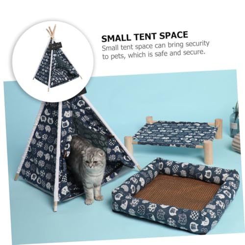 Tente pour chien et chat cabane coussin lavable couchage intérieur extérieur - 4
