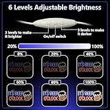 It's Beer O'Clock Neon Sign Led Bar Sign for Wall Beer Neon Light Sign Lamp Dimmable for Man Cave Garage Home Bar Pub Beer Night Birthday Decoration Window Display - Image 3