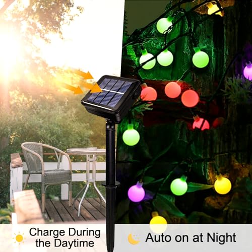 WoskjXas Solar Abrazine Light String, 12m 100LEDs Solar Decorative Lights Outdoor - Image 3