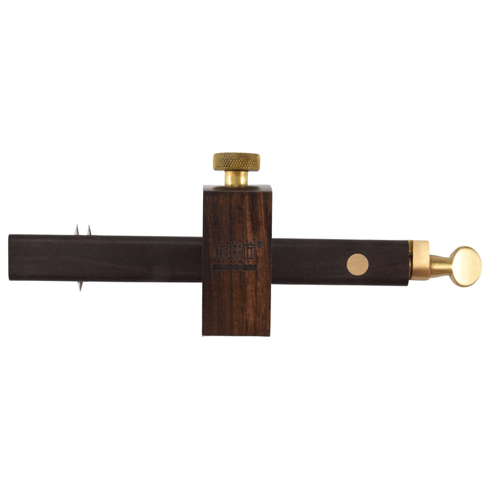 Littimoon Mortise Gauge Woodworking Scriber Marking Tool Brass Type Sliding Mark Scraper