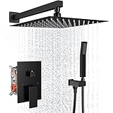 Rain Shower System 12 Inches Shower Head with Handheld Combo Set for Bathroom,High Pressure Rainfall