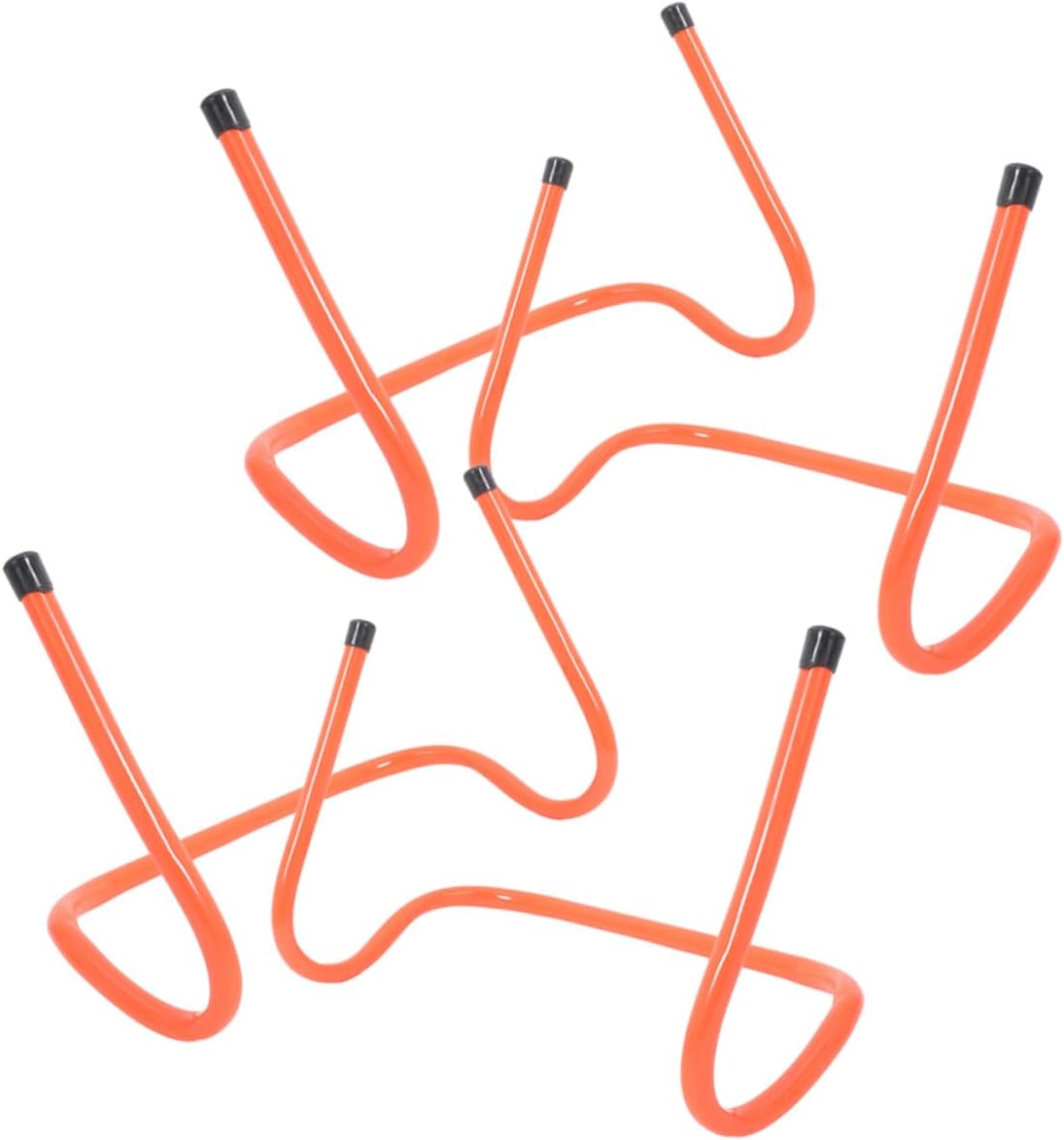 KALLORY 4pcs Plastic Agility Hurdles Sports Training Equipment 15cm Height for Soccer Football Speed and Professional Track Training