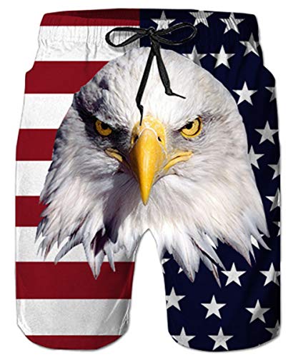 RAISEVERN Big and Tall Mens Swim Trunks for Men Medium